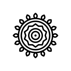 Black line icon for hawaiian