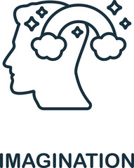 Imagination icon. Monochrome simple Project Planning icon for templates, web design and infographics