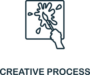 Creative Process icon. Monochrome simple Project Planning icon for templates, web design and infographics