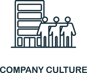 Company Culture icon. Monochrome simple Recruitment icon for templates, web design and infographics