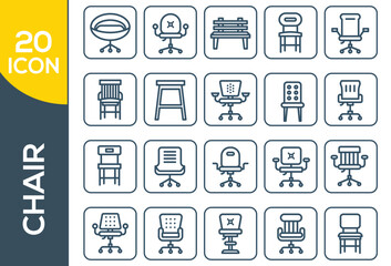 CHAIR ICON SET DESIGN