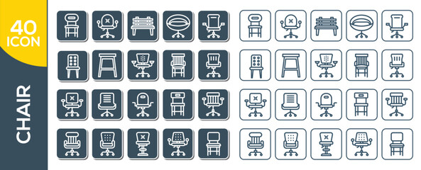 CHAIR ICON SET DESIGN