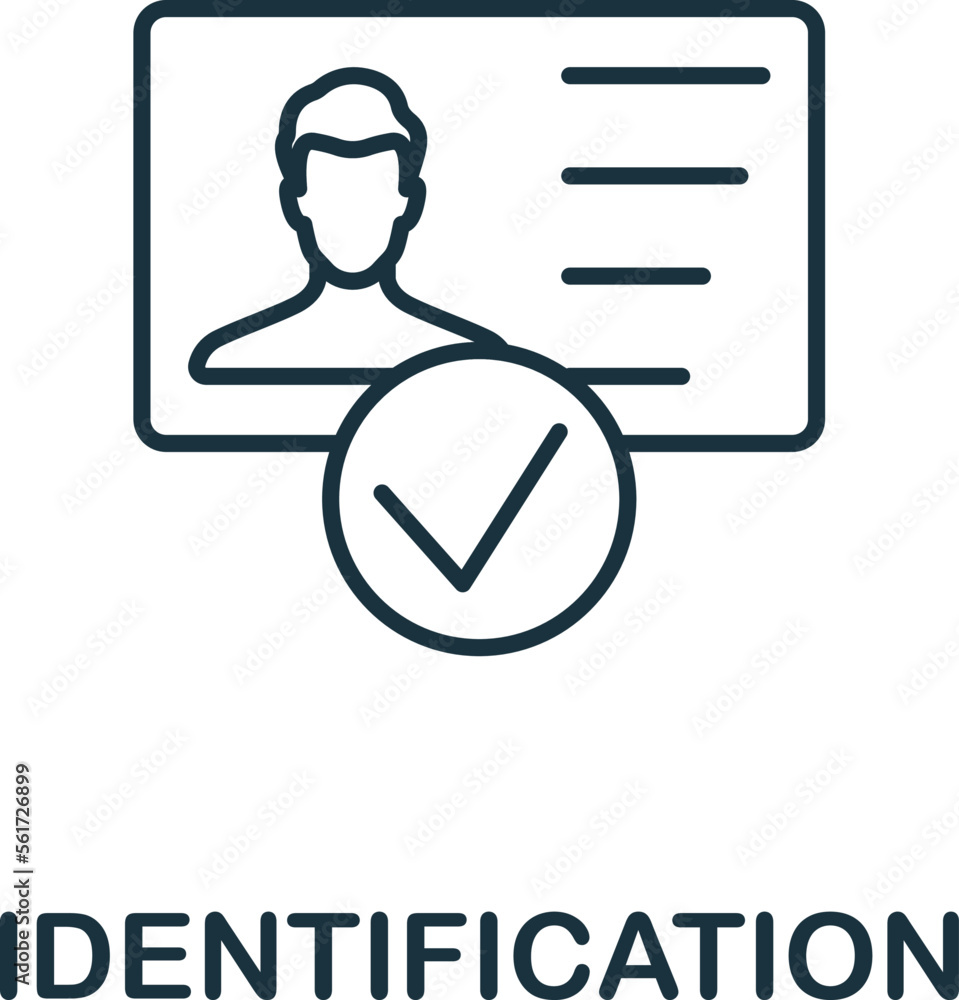 Aufkleber identification icon. monochrome simple smart technology icon for templates, web design and infograph