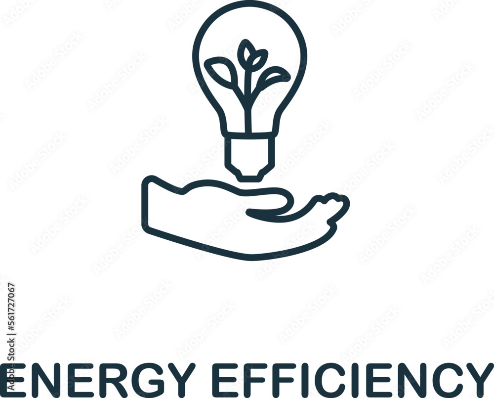 Poster energy efficiency icon. monochrome simple smart technology icon for templates, web design and infogr