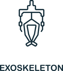 Exoskeleton icon. Monochrome simple Smart Technology icon for templates, web design and infographics