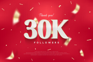 30K elegant and luxurious design, vector background thank you for the followers.