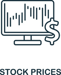 Stock Prices icon. Monochrome simple Stock Market icon for templates, web design and infographics