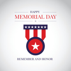 Happy memorial day design template