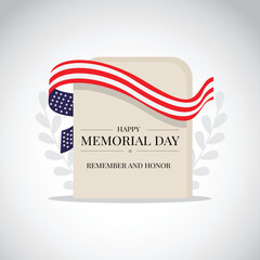 Happy memorial day design template