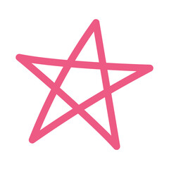 Abstract hand drawing doodle star of david