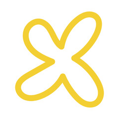 Abstract hand drawing doodle golden symbol