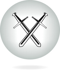 Hand drawn of Sword  , vector illustration