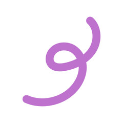 Abstract hand drawing doodle ribbon on white background