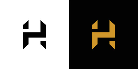 Modern and strong letter H initials logo design