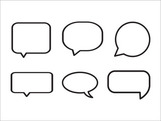 Set of text bubble icon symbol sign vector.