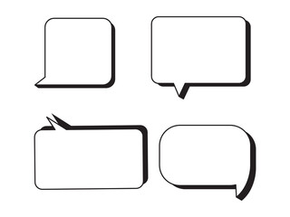 Set of text bubble icon symbol sign vector.