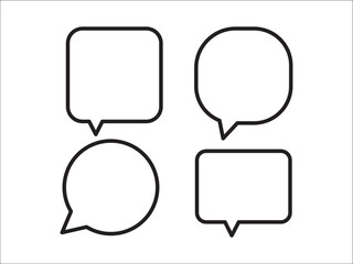Fototapeta premium Set of text bubble icon symbol sign vector.
