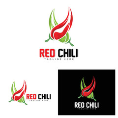Red Chili Logo, Hot Chili Peppers Vector, Chili Garden House Illustration, Company Product Brand Illustration