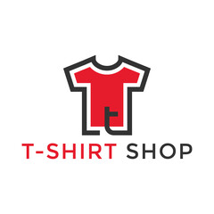 modern t-shirt with initial letter T logo design template simple t-shirt symbol
