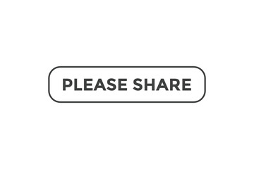 Fototapeta premium Please share button web banner templates. Vector Illustration 