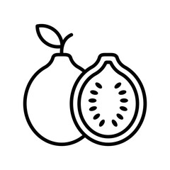guava fruit icon vector design template in white background