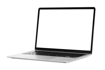 modern laptop computer on png background