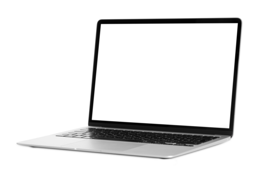 modern laptop computer on png background