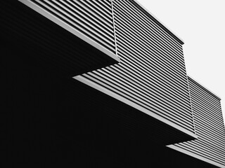 Black steel Building Facade Architecture details - 561734416