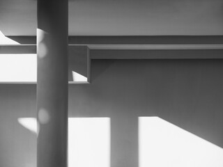 Architecture details Column and wall indoor building shade shadow lighting