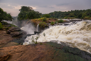 River Nile arriving and descending on Murchison Fall, Uganda