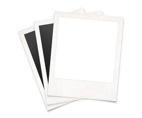 Instant Photo Pile With Blank Frame