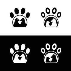 Pet horse animal vector logo design . icon logo . silhouette logo