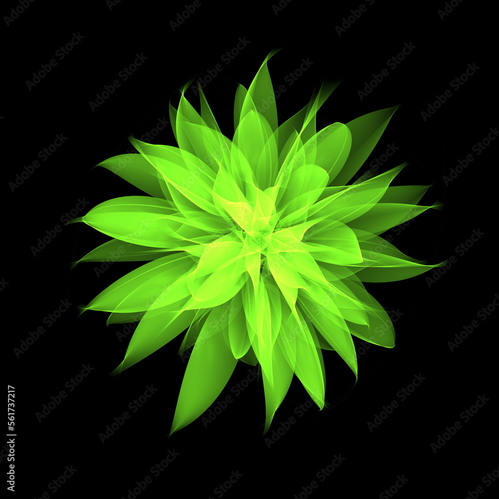 Poster luminous modern abstract background, fractal world. digital space for use in design. round shapes an