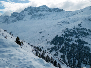 bad winter season, less snow and aerial details of nature