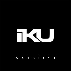 IKU Letter Initial Logo Design Template Vector Illustration