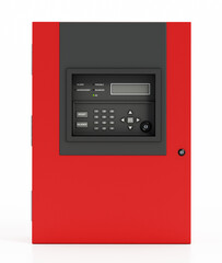 Fire Detection Alarm Monitor Panel System. 3D illustration