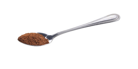 coffee powder in a spoon on transparent png