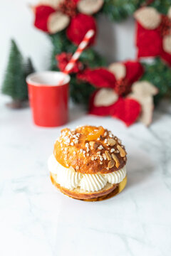 Small epiphany cake on table