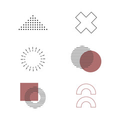Memphis Geometric Collection For Templates Design Elements