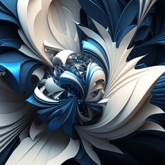 abstract background with elements blue and wihte colors flowers