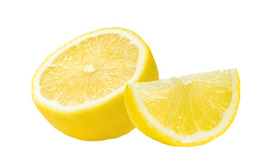 Half of lemon on transparent png