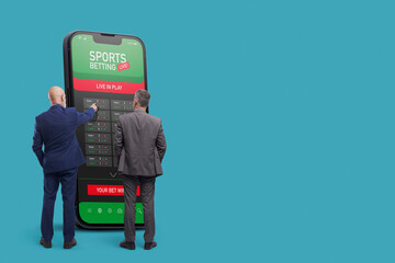 Online sport betting game on smartphone