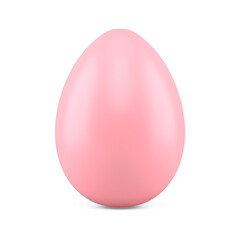 Pink glossy Easter candy egg art decorative design front view realistic 3d icon illustration