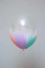colorful balloon brush on wall background