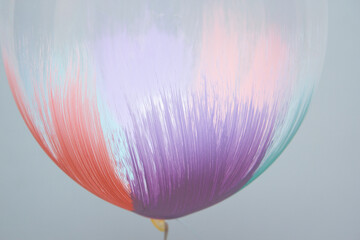 colorful balloon brush on wall background