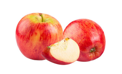 Fototapeta na wymiar red apple on transparent png