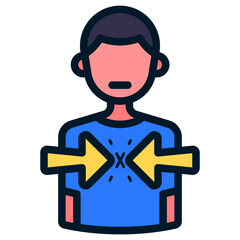 boy feel contradiction thought illustration