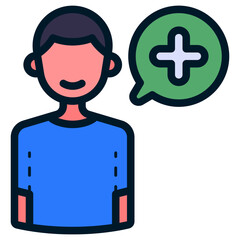 positive thinking man illustration