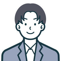 きりっとした顔のビジネスマンのバストショット4