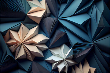 Abstract origami background. generative ai